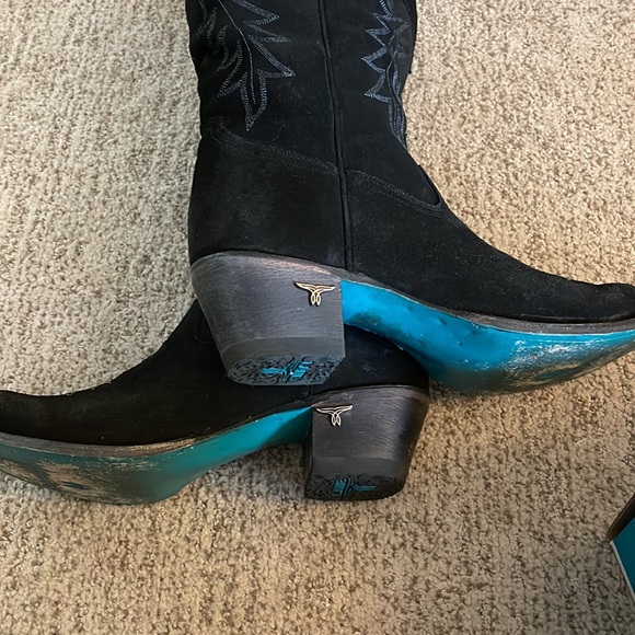 Lane fire away black suede boots size 11 - Picture 5 of 9